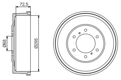 Гальмівний барабан BOSCH 0986477215