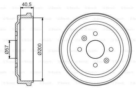CHEVROLET Гальмівний барабан (з підшипником) Aveo 02- BOSCH 0986477225