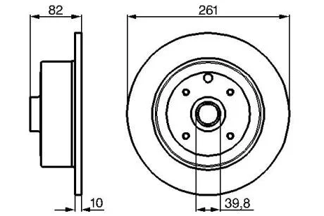 OPEL диск гальмівний задній Kadett E,Vectra A 2.0 87- BOSCH 0986478328