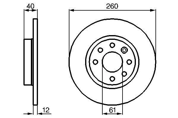 Диск гальмівний передн лів/прав VOLVO 440, 460, 480 1.6-2.0 04.86-12.96 BOSCH 0986478386 (фото 1)