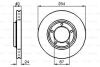 Диск гальмівний передн Лів/Прав HYUNDAI H-1, H-1 / STAREX 2.4/2.5D 06.97-12.07 BOSCH 0986478663 (фото 1)