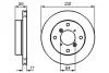 Диск гальмівний передн лів/прав SUBARU JUSTY II SUZUKI ALTO IV, ALTO V, ALTO VI, CAPPUCCINO, SWIFT, SWIFT II 0.7-1.3 03.89-12.08 BOSCH 0986478721 (фото 1)