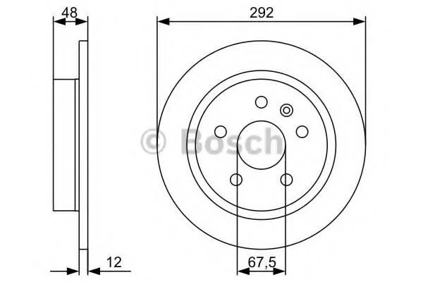 OPEL диск гальмівний задній (292*12) Insignia 08- BOSCH 0986479C73 (фото 1)