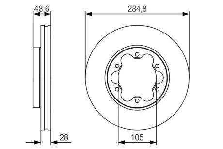 Диск гальмівний BOSCH 0986479R27