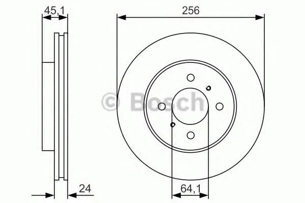 Диск гальм. передн. MITSUBISHI LANVER 1.8 -03 BOSCH 0986479R51 (фото 1)