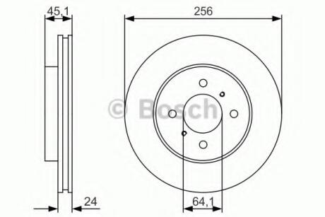 Диск гальм. передн. MITSUBISHI LANVER 1.8 -03 BOSCH 0986479R51