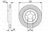 MAZDA гальмівний диск передн. Mazda CX-7/9 07- BOSCH 0986479W04 (фото 1)