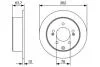 Гальмівний диск HYUNDAI/KIA K3/Soul/Yue Dong/i30/Elantra \'\'R \'\'1,6-2,0 \'\'08>> BOSCH 0986479W12 (фото 1)