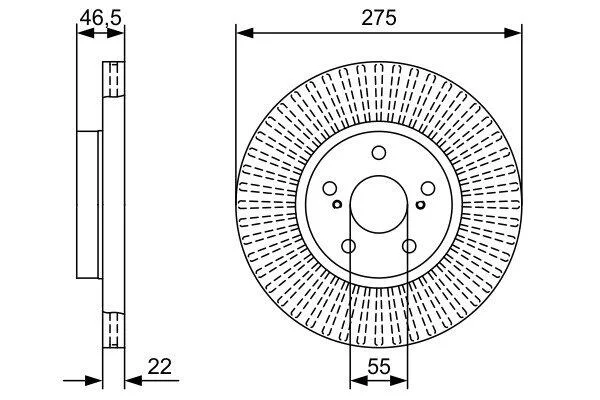 Гальмівний диск BOSCH 0986479W13 (фото 1)