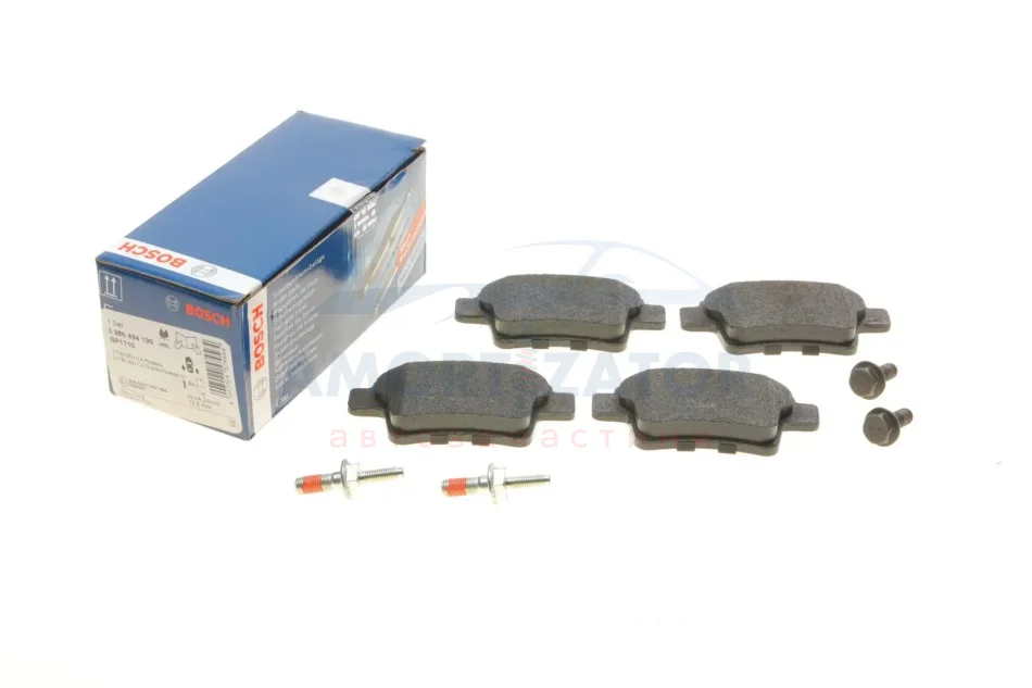 Комплект гальмівних колодок з 4 шт. дисків BOSCH 0 986 494 199 (фото 1)