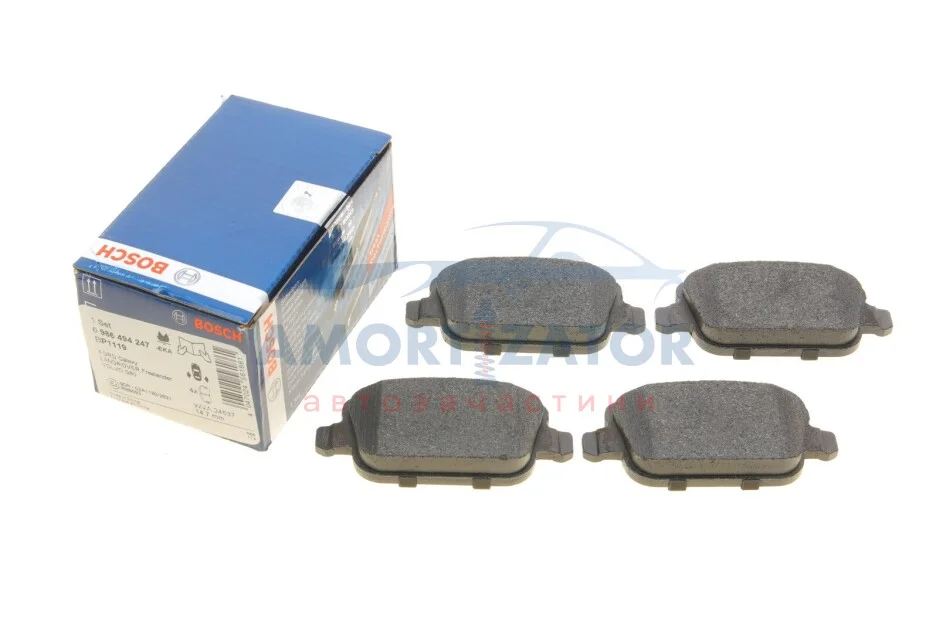 Комплект гальмівних колодок - дискові BOSCH 0 986 494 247 (фото 1)