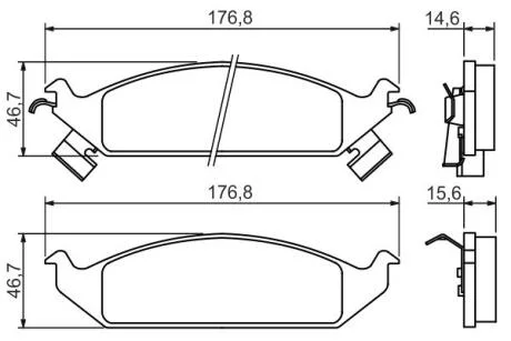 Томозні колодки передн. CHRYSLER STRATUS -01 BOSCH 0986494313