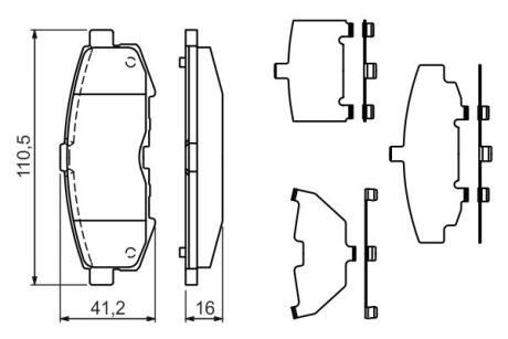 Гальмівні колодки дискові BOSCH 0986494319