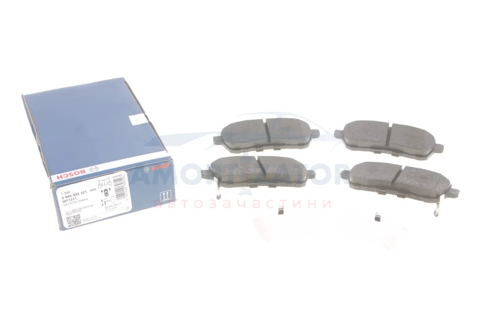 КОМПЛ НАКЛ ДЛЯ ТОРМКОЛОДОК BOSCH 0986494321 (фото 1)