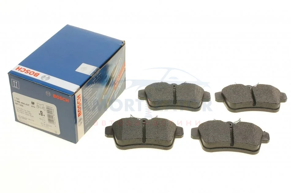 Комплект гальмівних колодок з 4 шт. дисків BOSCH 0 986 494 437 (фото 1)