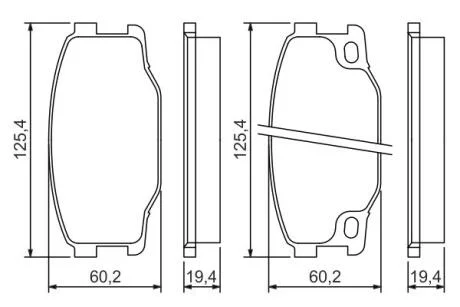Гальмівні колодки, дискові BOSCH 0986494442