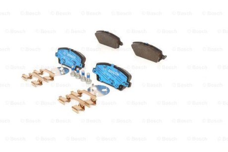 Комплект гальмівних колодок передн, HONDA CIVIC VIII 1.4-2.2D 09.05-05.13 BOSCH 0986494611