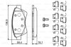 Комплект гальмівних колодок передн, RENAULT GRAND SCENIC II, KANGOO, KANGOO EXPRESS, MEGANE II, SCENIC II 1.4-2.0D 10.01- BOSCH 0986494725 (фото 1)