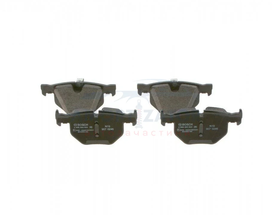 Комплект гальмівних накладок, дискове гальмо BOSCH 0986494862 (фото 1)