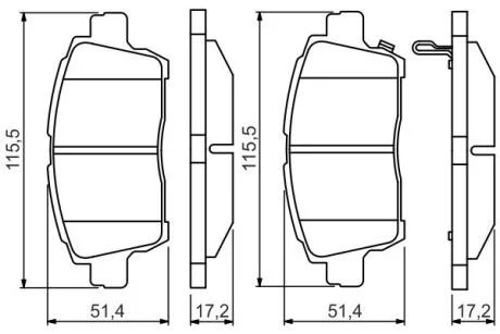 Гальмівні колодки дискові BOSCH 0986495242