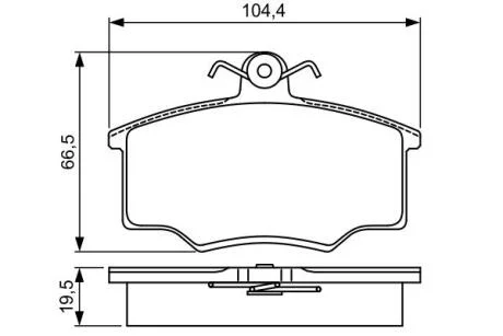 AUDI колодки гальмівні передн. 80, VW Passat -88 BOSCH 0986495340