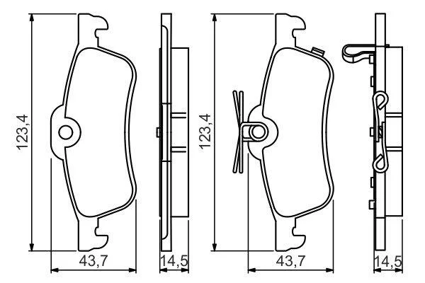 Колодки гальмівні дискові BOSCH 0 986 495 359 (фото 1)