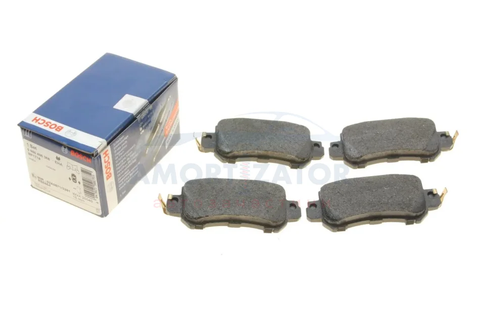Комплект гальмівних колодок з 4 шт. дисків BOSCH 0 986 495 368 (фото 1)
