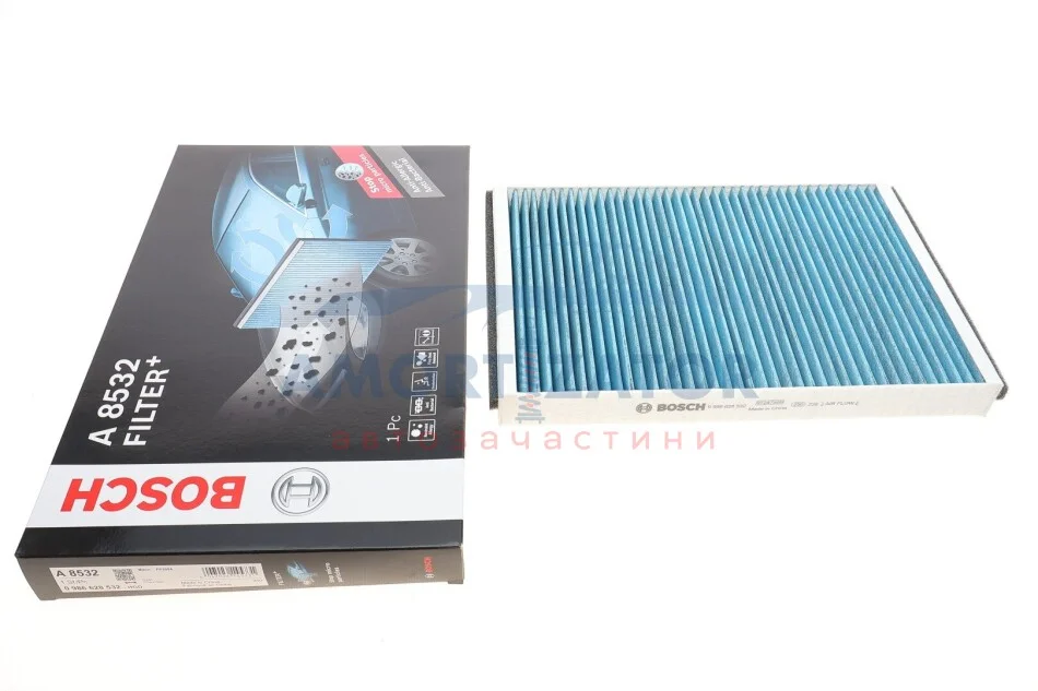 ФІЛЬТР САЛОНУ З АКТИВОВАНИМ ВУГІЛЛЯМ BOSCH 0 986 628 532 (фото 1)
