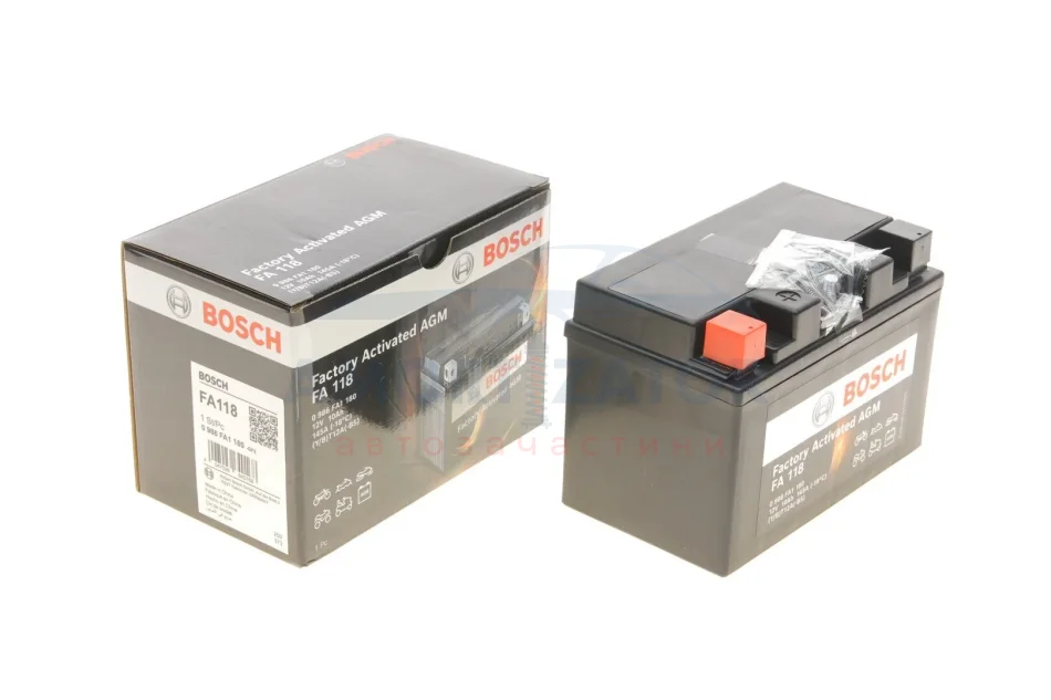 Акумулятор Bosch мото AGM 12В/10Ач/145А BOSCH 0986FA1180 (фото 1)