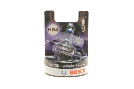 Лампа HB4 12В 51Вт P22D Gigalight Plus 120% BOSCH 1 987 301 132