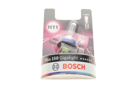 Лампа H11 12В 55Вт PGJ 19-2 Gigalight Plus 150% BOSCH 1 987 301 138