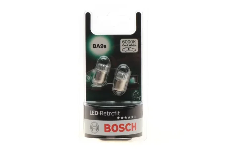 Автолампа світлодіодна 12V 1W T4W LED COOL к/т 2 шт к/т 2 шт BOSCH 1987301513