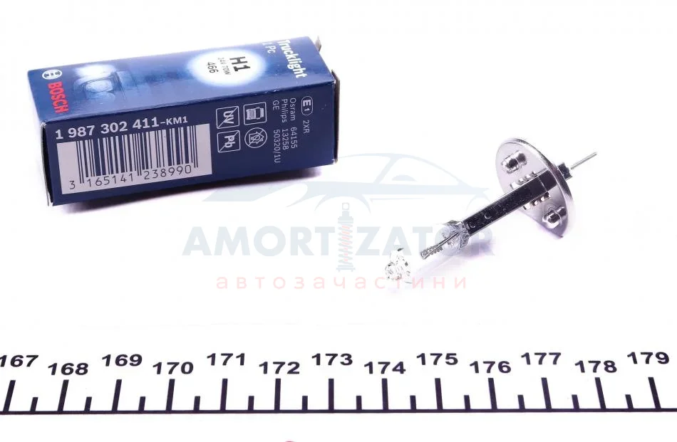 ЛАМПА H1 STANDARD 24V WV BOSCH 1 987 302 411 (фото 1)