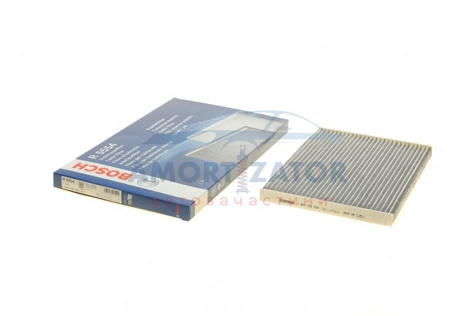 ФІЛЬТР САЛОНУ З АКТИВОВАНИМ ВУГІЛЛЯМ 1 987 435 554 BOSCH 1987435554 (фото 1)
