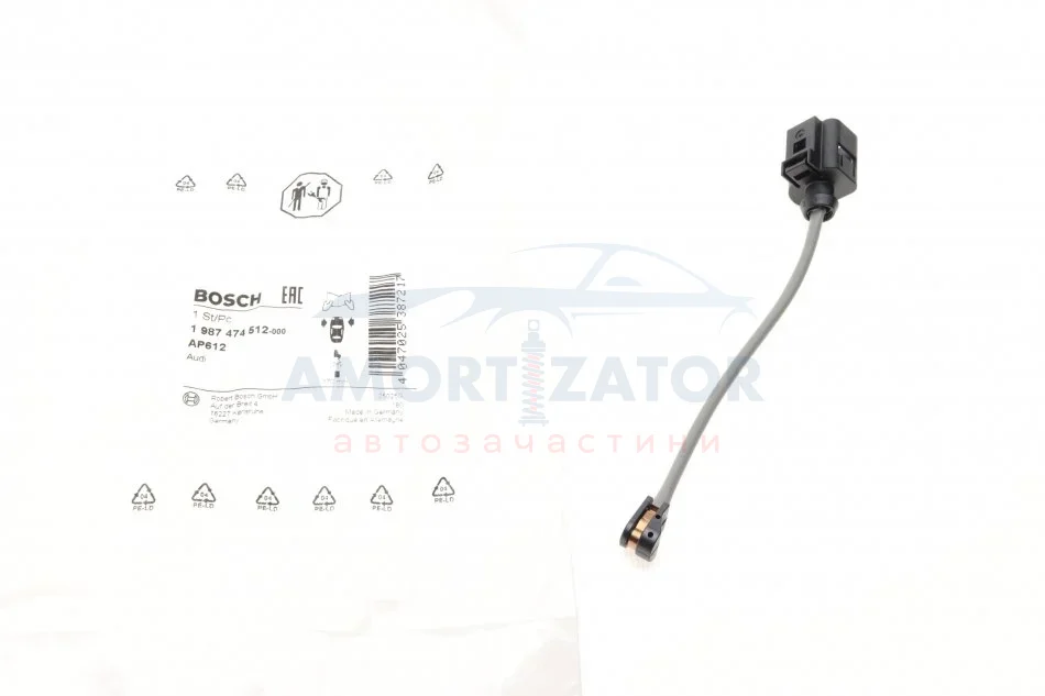 Датчик зносу колодок BOSCH 1 987 474 512 (фото 1)