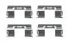 CHEVROLET установчий к-кт. гальм. колод. AVEO 1.2, CRUZE 1.4 13-, FORD TRANSIT CONNECT 1.6 TDCi, OPEL ASTRA J 1.4 09-15 BOSCH 1987474746 (фото 1)