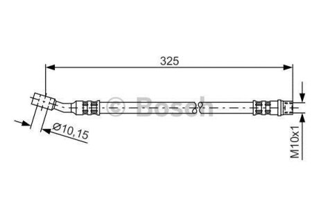 OPEL шланг гальмівний передн. Meriva 03- BOSCH 1987476394