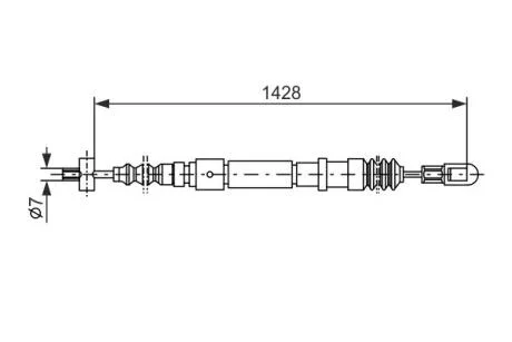VOLVO трос ручного гальма 480-440 87- BOSCH 1987477353