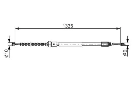 Трос ручного гальма BOSCH 1987477783