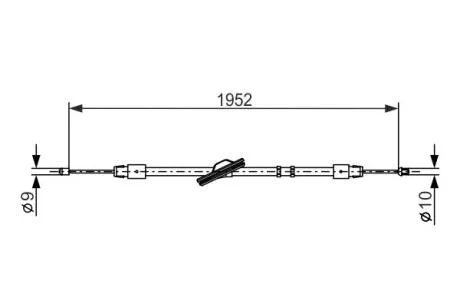 Трос ручного гальма BOSCH 1987477851
