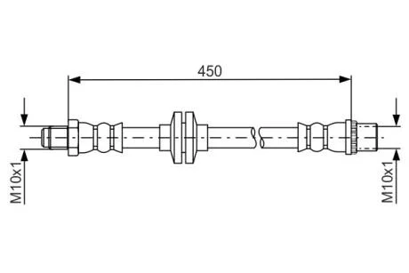 Шланг гальмівний пер. Renault Duster 15- BOSCH 1987481683