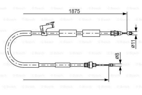 Трос зупиночних гальм BOSCH 1987482057