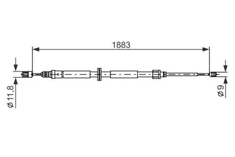 Гальмівний трос BOSCH 1987482302