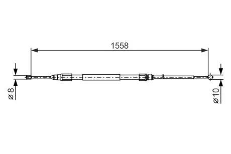 Трос зупиночних гальм BOSCH 1987482368