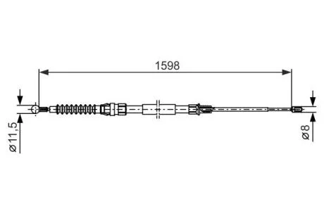 Трос зупиночних гальм BOSCH 1987482379
