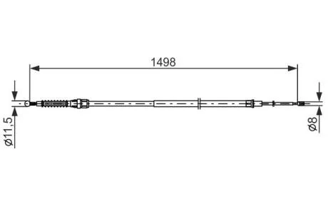 Тросовий привод, стоянкове гальмо BOSCH 1987482789