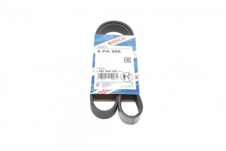 РЕМІНЬ П-КЛИНОВИЙ 6PK986 1 987 946 020 BOSCH 1987946020