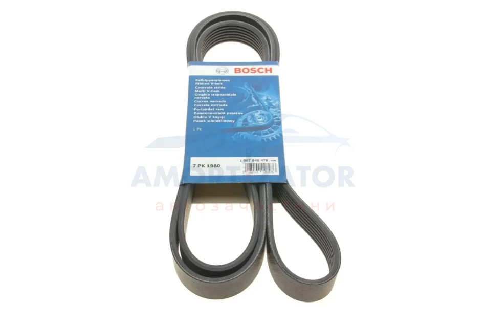 РЕМІНЬ П-КЛИНОВИЙ 7PK1980 BOSCH 1 987 948 478 (фото 1)