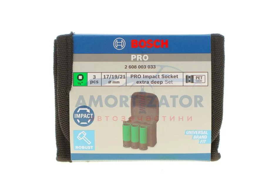 PRO Наб уд торц гол ExDp 3шт 1/2" 85мм BOSCH 2608003033 (фото 1)