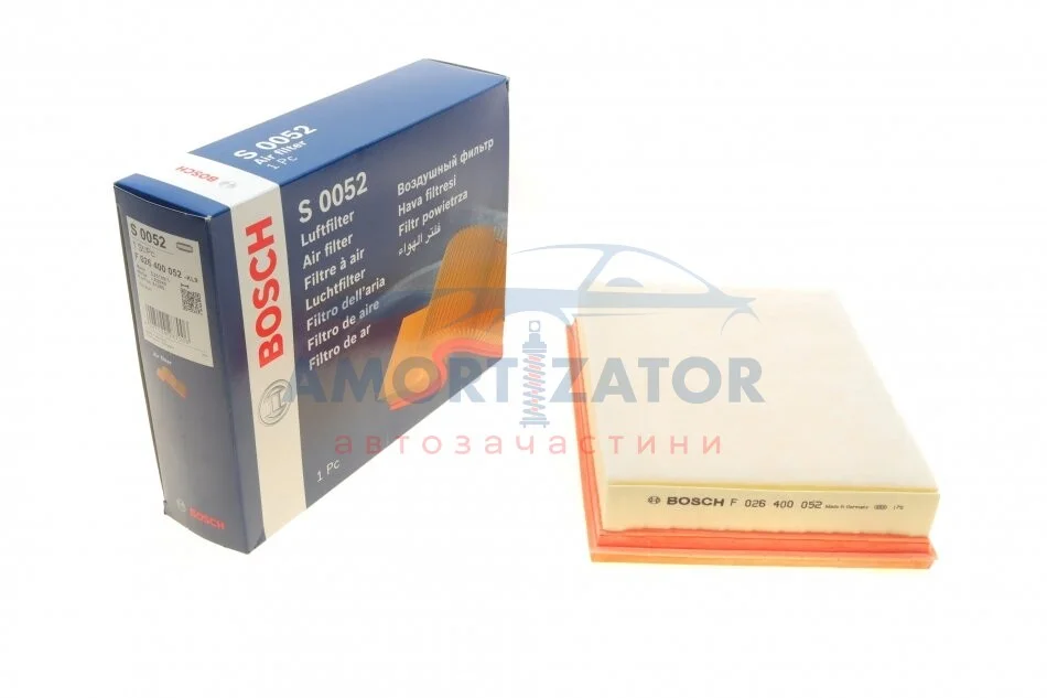 ФІЛЬТР ПОВІТРЯНИЙ ВСТАВКА BOSCH F 026 400 052 (фото 1)